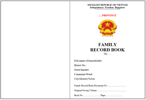 mẫu dịch sổ hộ khẩu màu xanh sang tiếng anh