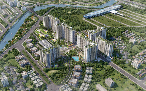 PiCity Thạnh Xuân bao trùm trong không gian xanh.