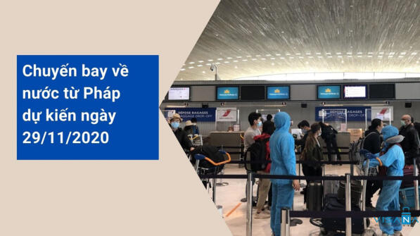 Đăng ký nguyện vọng về nước từ Pháp trên chuyến bay ngày 29/11/2020