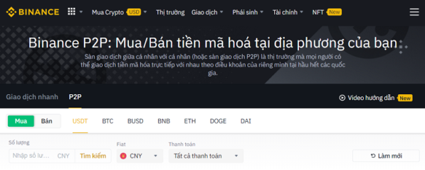 Hướng dẫn nạp tiền sàn Binance bằng P2P trên điện thoại