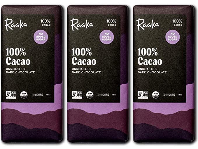 Sô cô la Raaka 100% Cacao, Sô cô la đen không đường