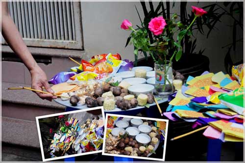 Không được ăn vụng đồ cúng vì đó là đồ dành cho ma quỷ.