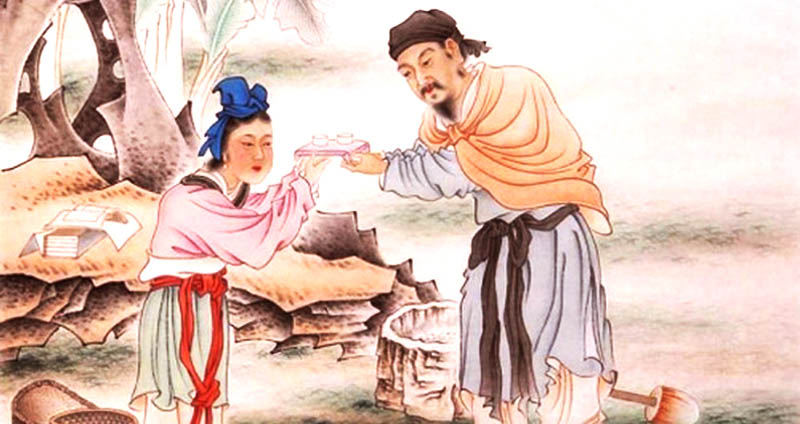 Đàn ông và phụ nữ thời xưa không thể trực tiếp trao và nhận vật phẩm bằng tay, đó là cư xử đúng mực