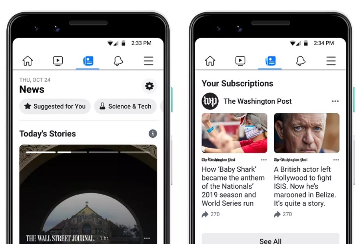 Facebook News được thử nghiệm tại Mỹ