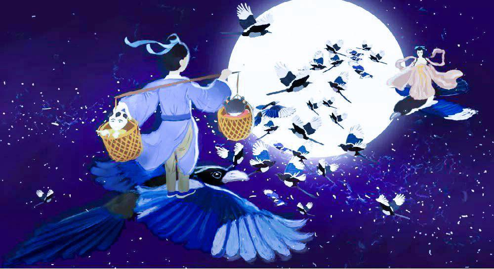 Loài quạ ngày Thất Tịch qua các tác phẩm hội họa thế giới. Ảnh 1