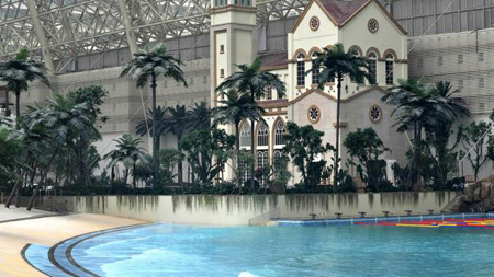 Công viên nước bên trong tòa nhà New Century Global Center