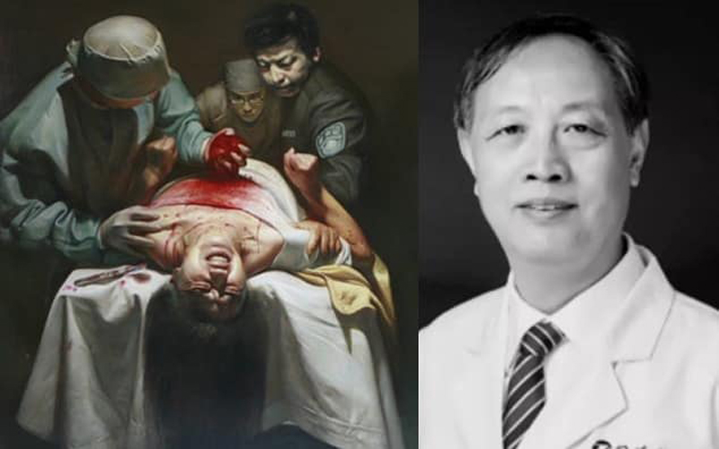 Ông Lâm Chính Bân (phải) có tên trong danh sách nghi phạm tham gia mổ cướp nội tạng tại Trung Quốc.
