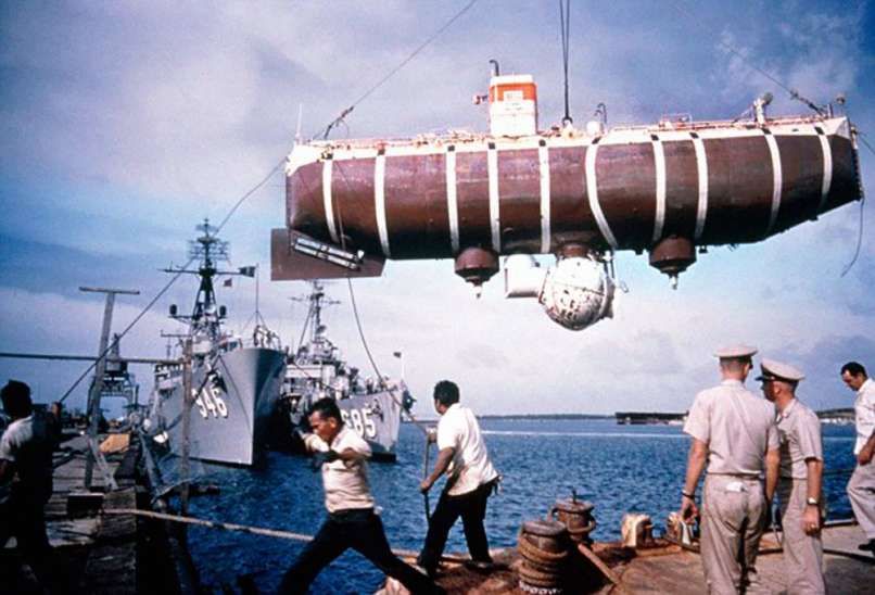 Tàu Trieste - tàu ngầm lặn sâu nhất thế giới.