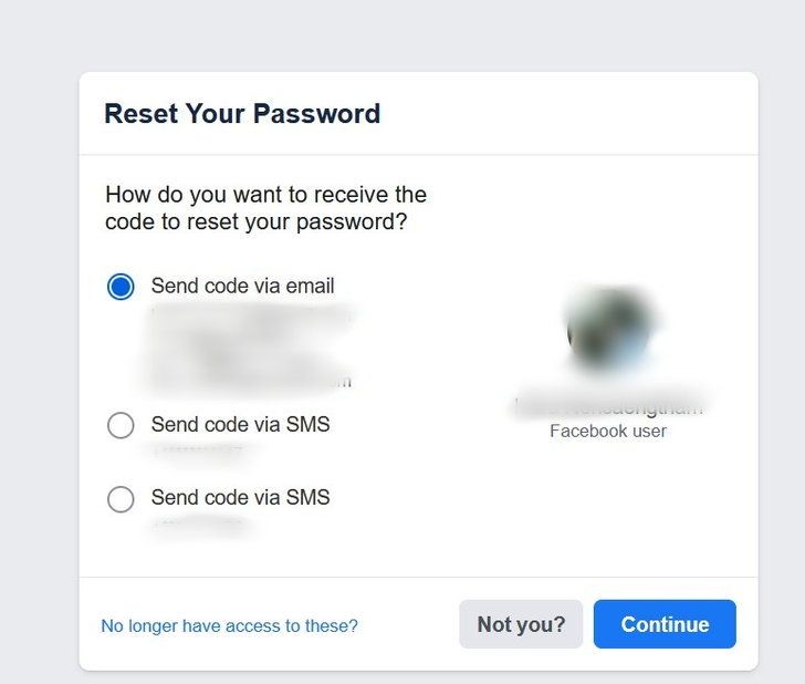 Quên mật khẩu facebook