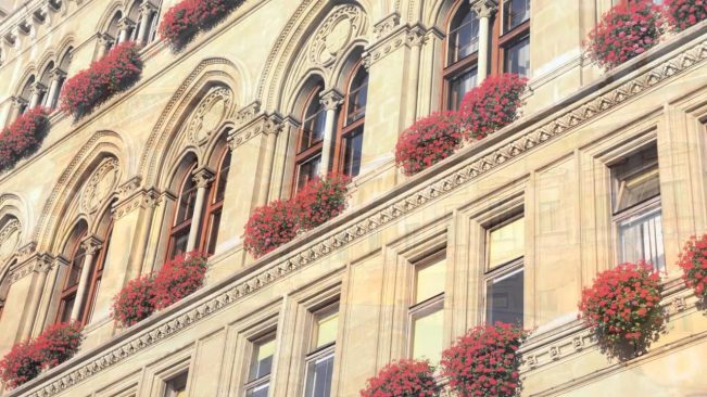 Những khung cửa số nữ tính, ngọt ngào ở Vienna, Áo. (Ảnh qua YouTube)