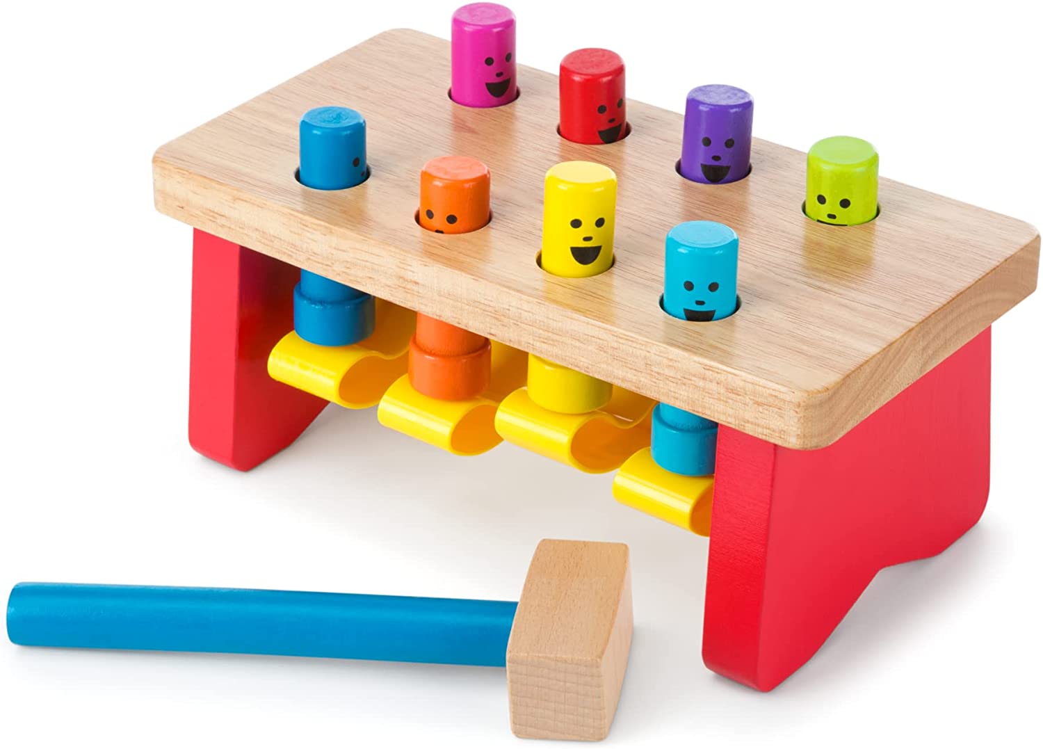 Melissa & Doug Deluxe Đồ chơi bằng gỗ có băng ghế dự bị có vồ