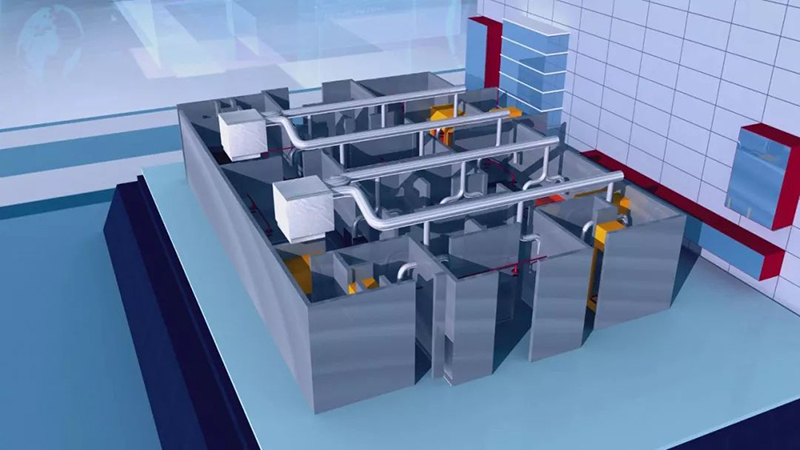 Sơ đồ thiết kế ‘hộp trong hộp’ của phòng thí nghiệm P4. (Ảnh: Sở nghiên cứu virus Vũ Hán)