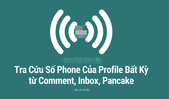 Công cụ “soi” số điện thoại từ tài khoản Facebook được đăng công khai trên mạng. (Ảnh chụp màn hình)