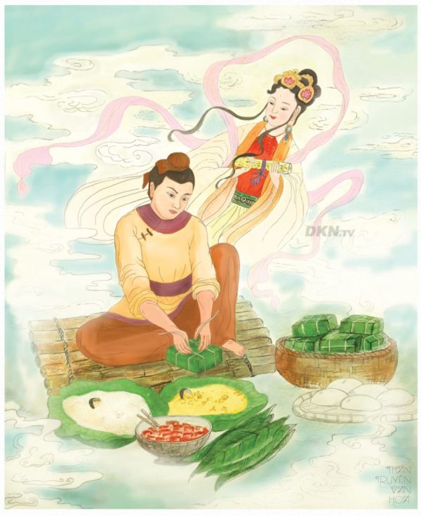 Nhận ra "Đạo" trong bánh chưng bánh dày, Lang liêu được chọn nối ngôi vua Hùng.2