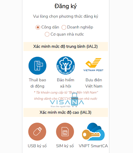 đăng ký làm hộ chiếu online visana