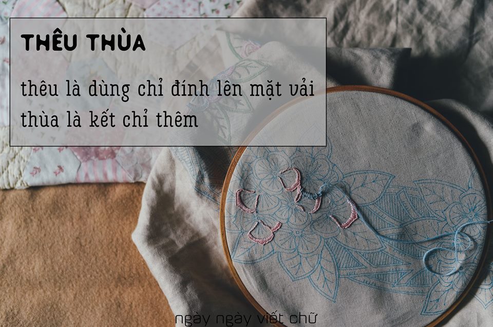 Thùa là kết chỉ thêm, làm cho đẹp thêm.