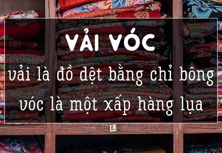 Vóc là một xấp hàng lụa vừa đủ một quần là sáu thước may.