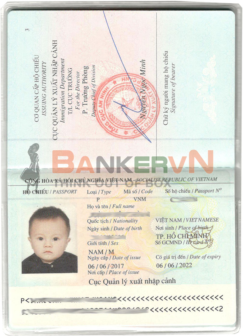 Hình ảnh hộ chiếu riêng của trẻ em dưới 14 tuổi