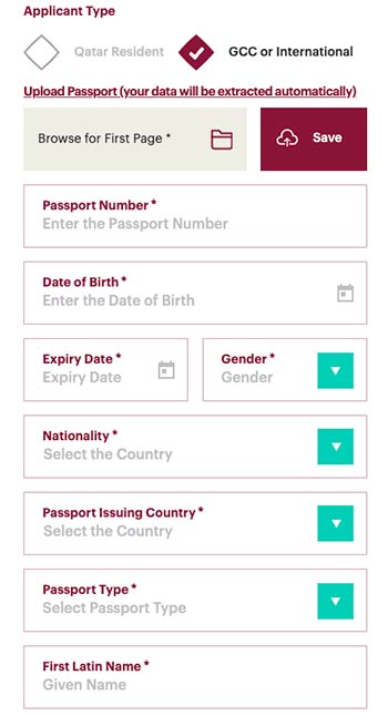Điền thông tin xin thẻ Hayya với khách quốc tế - Visana