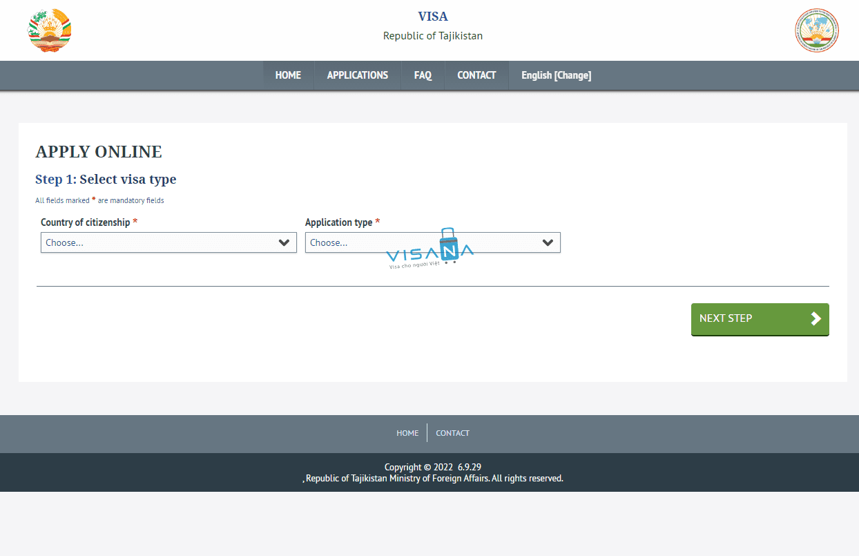 thủ tục làm e-visa Tajikistan visana