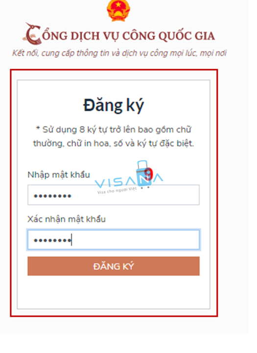 đăng ký tài khoản visana