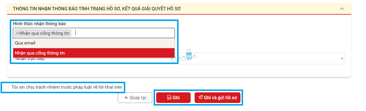 nhận kết quả đăng ký tạm trú online visana