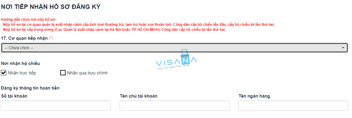 Làm hộ chiếu phổ thông gắn chíp điện tử online visana1