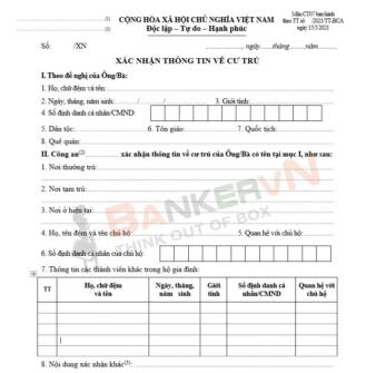 Giấy xác nhận thông tin về cư trú (CT07)