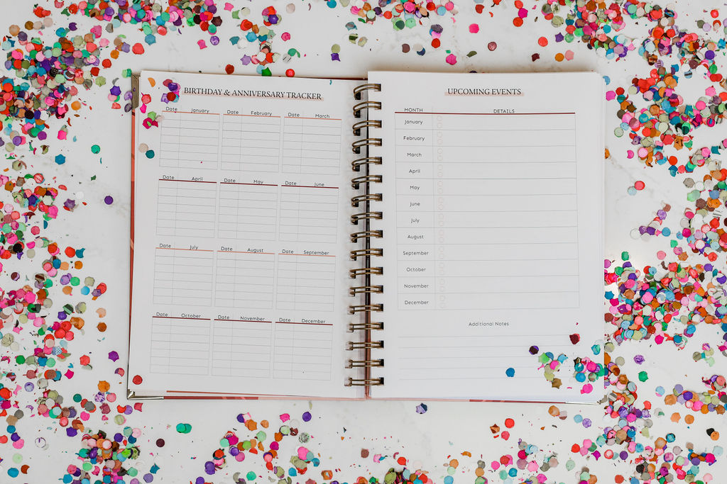 Một cái nhìn bên trong Baby Chick Motherhood Planner. Đây là trang sự kiện.