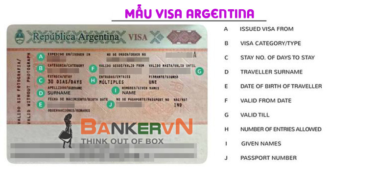 Mẫu visa Argentina