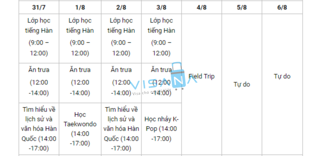 Chương trình du học hè Hàn Quốc tại Đại học Pusan visana1