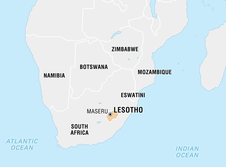 Vị trí Lesotho