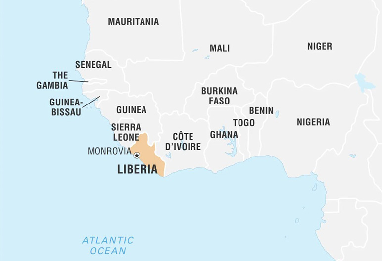 Vị trí Liberia