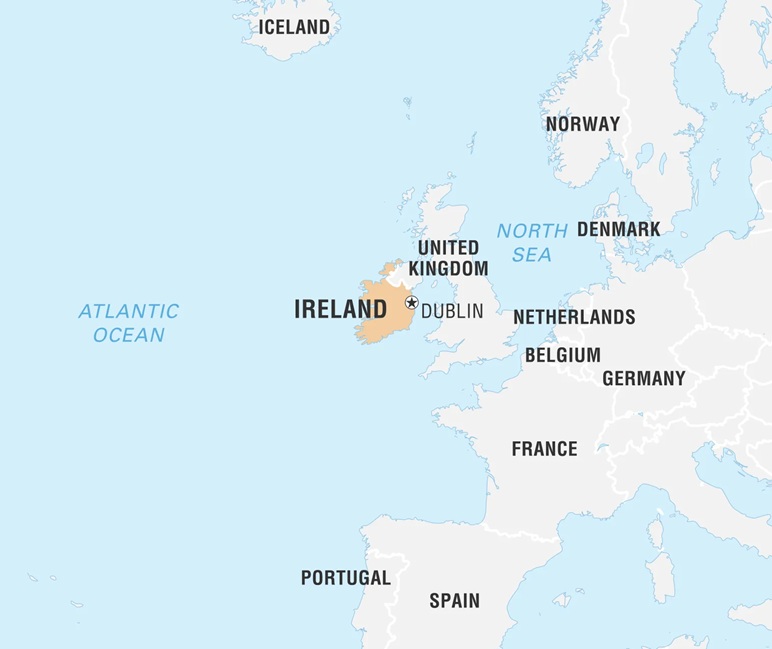 Vị trí Ireland