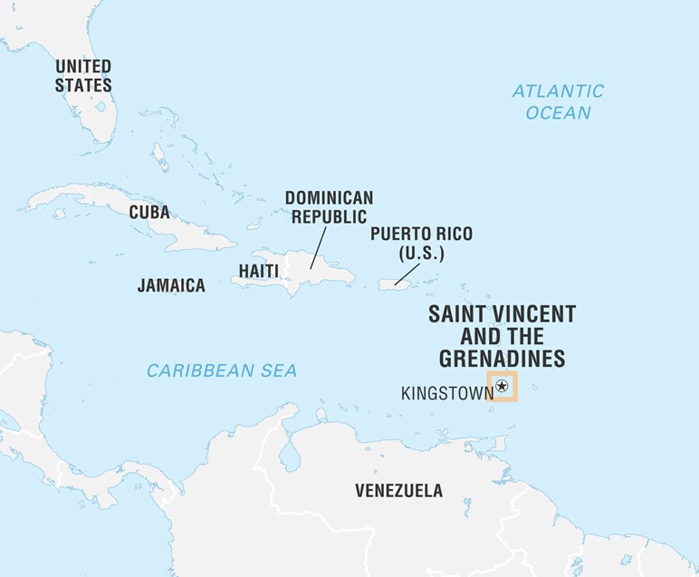 Vị trí Đi Saint Vincent và the Grenadines