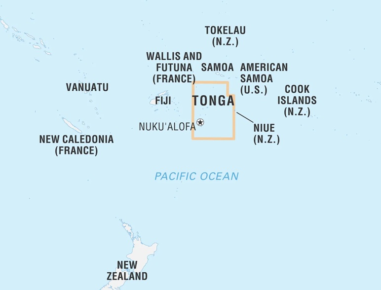 Vị trí Tonga